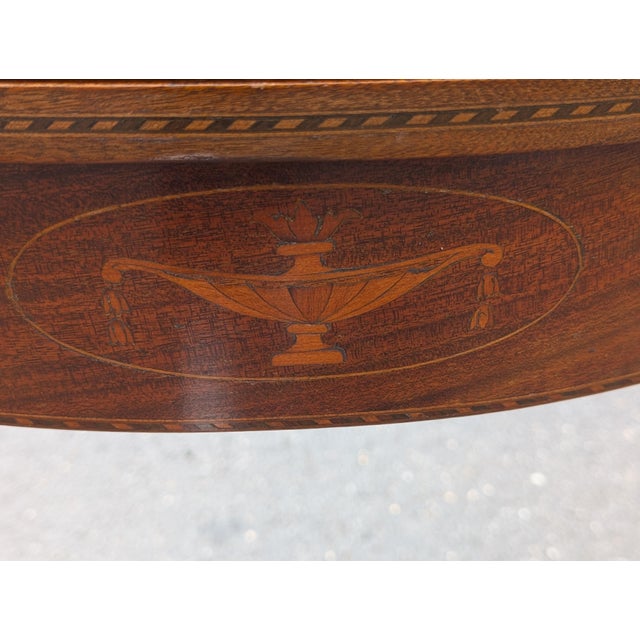 Late 19th Century Federal Style Demi-Lune Flip Top Card Table For Sale - Image 10 of 11