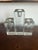 1980s vintage Blenko cracked ice candle holders in mint condition All are labeled Blenko and store labeled on the base....