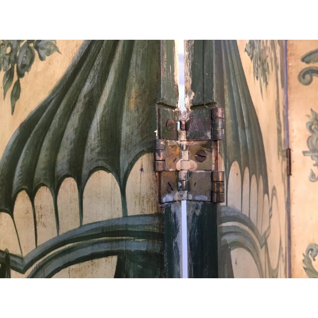 19th Century European Hand Painted Dressing Screen For Sale - Image 11 of 13