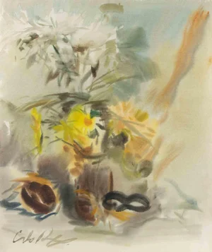 Carlo Ravagnan, Still Life, Watercolor, 1964