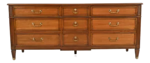 Kindel Furniture Neoclassical Louis XVI Style Cherry Nine-Drawer Dresser