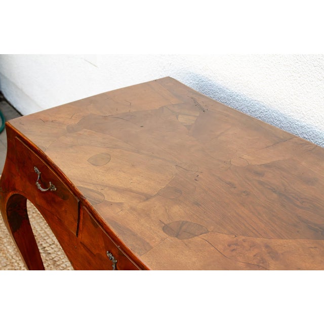 Mid-Century 20th Italian Walnut Marquetry Writing Table For Sale In Los Angeles - Image 6 of 12