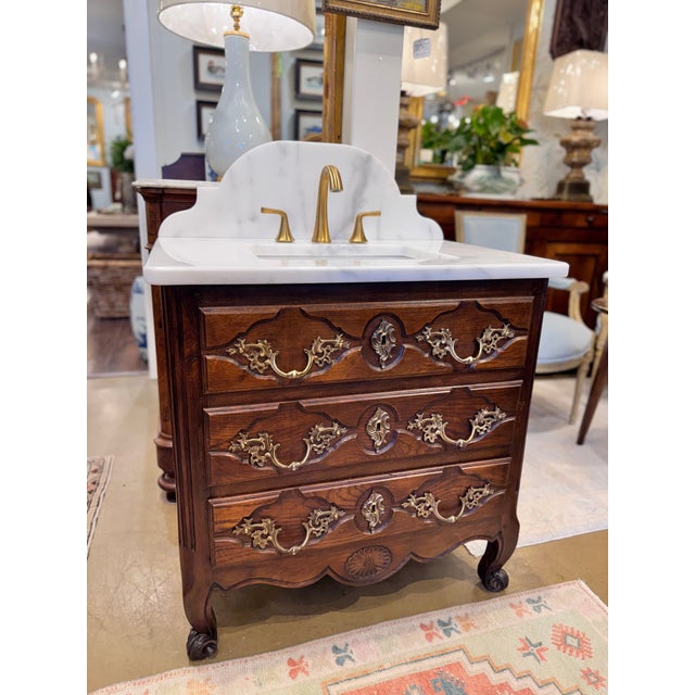 French 19th Century French Chest Bath Vanity For Sale - Image 3 of 10