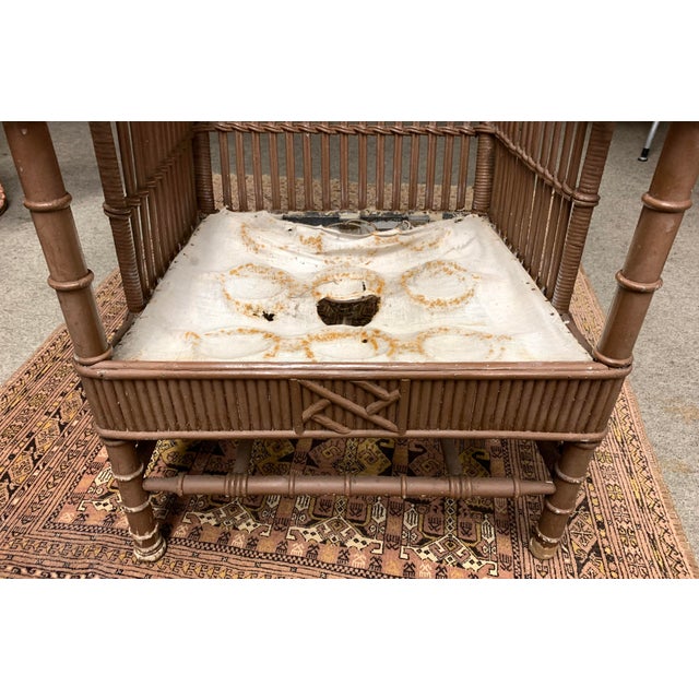 Antique Ficks Reed Split Reed Lounge Armchair For Sale In Richmond - Image 6 of 7