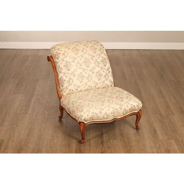 French Louis XV Style Two Piece Chaise Lounge Chair With Ottoman For Sale - Image 4 of 18