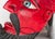 Large Vintage Hand Carved Red Diablo Costume Mask With Beard & Blue Feathers For Sale - Image 10 of 18