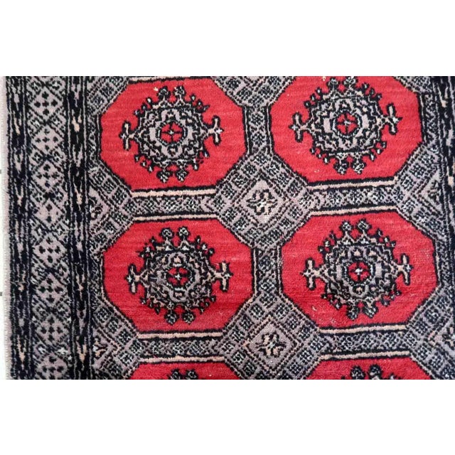 Textile 1970s Handmade Vintage Uzbek Bukhara Rug 2.7' X 4.1' For Sale - Image 7 of 12