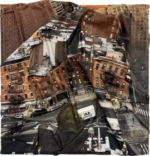 New York City Textile Wall Object by Xomehko