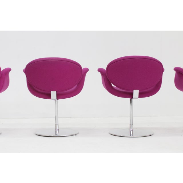 Artifort Vintage Little Tulip Swivel Dining Room Chairs by Pierre Paulin for Artifort, 1990s, Set of 4 For Sale - Image 4 of 11