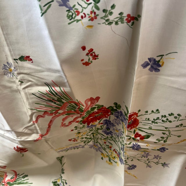 1990s Brunschwig &Fils Scarlet Pimpernel 36” W by 54” L For Sale - Image 5 of 6