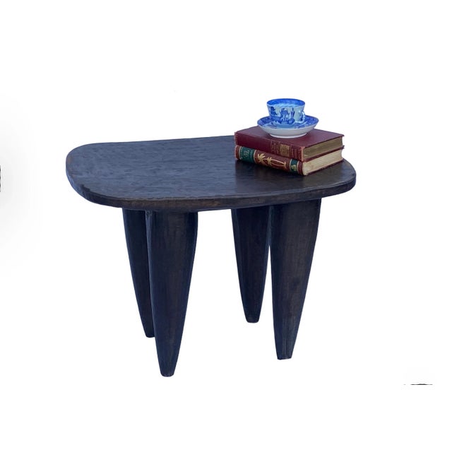 Wood Superb Large Rustic African Senufo Table / Stool I Coast 25" For Sale - Image 7 of 7