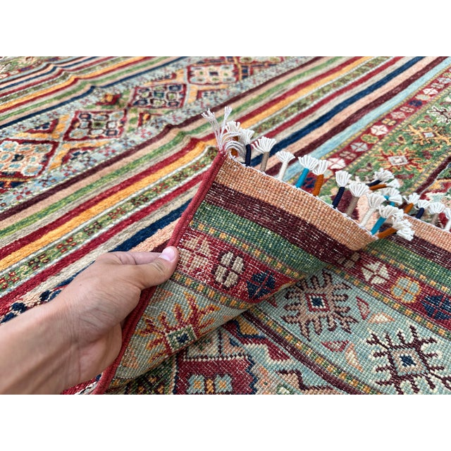 Super Kazak Hand-Knotted Wool Rug - 7'8" X 5'7" For Sale - Image 14 of 14