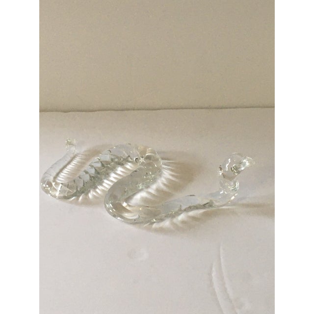 1970s Hand Blown Glass Snake For Sale - Image 9 of 11