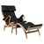Set of Pernilla Lounge Chair and Ottoman in Leather attributed to Bruno Mathsson for Dux, 1980s For Sale - Image 13 of 13