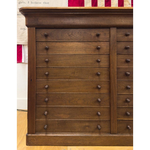 Brown Mid 20th Century Collector's Cabinet For Sale - Image 8 of 9