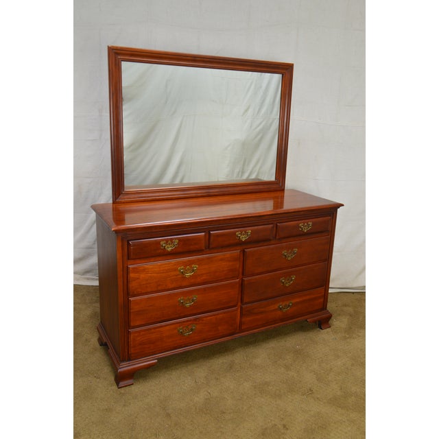 Link Taylor Vintage Solid Cherry Treasure House Dresser W/ Mirror