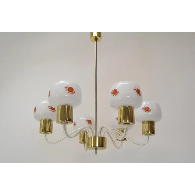 Goldenrod Mid-Century Chandelier from Kamenicky Senov, 1970s For Sale - Image 8 of 12