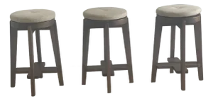 Set of 3 Pierre Jeanneret Style Teak Bar / Counter Stool Replica