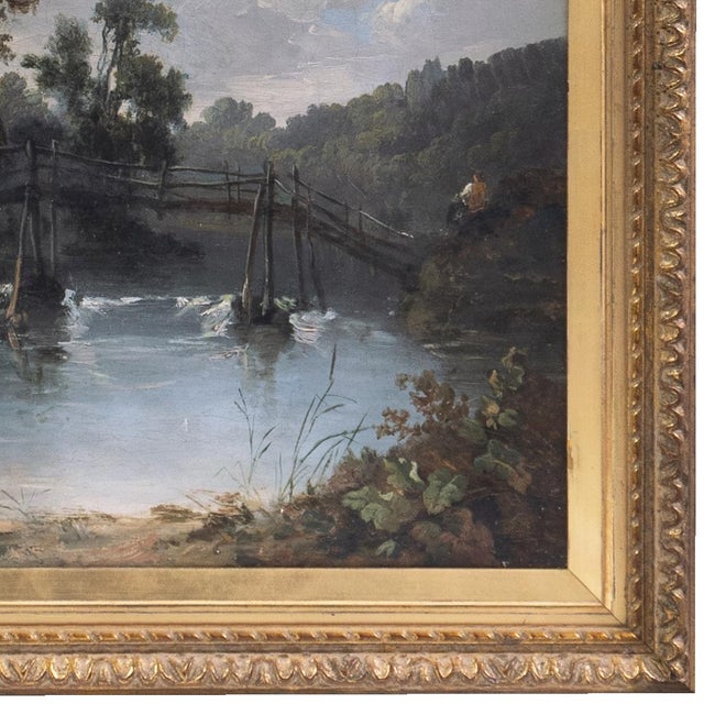 English 'River Landscape With Rider', English School, Barbizon For Sale - Image 3 of 7