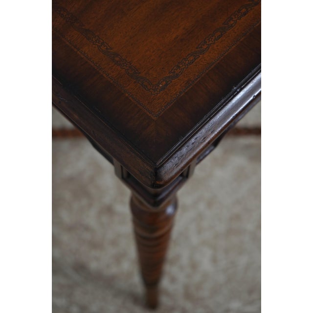 Wood Maitland Smith Mahogany End Table Stand For Sale - Image 7 of 14