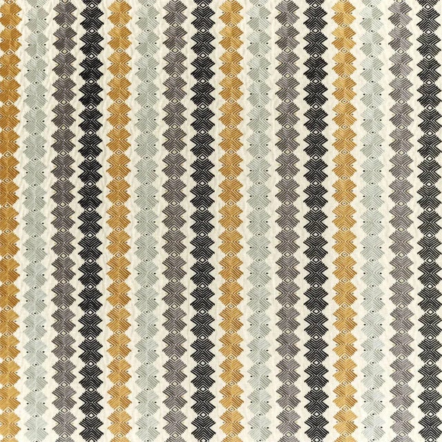 Harlequin Kalimba Fabric in Honey/ Topaz/ Slate For Sale