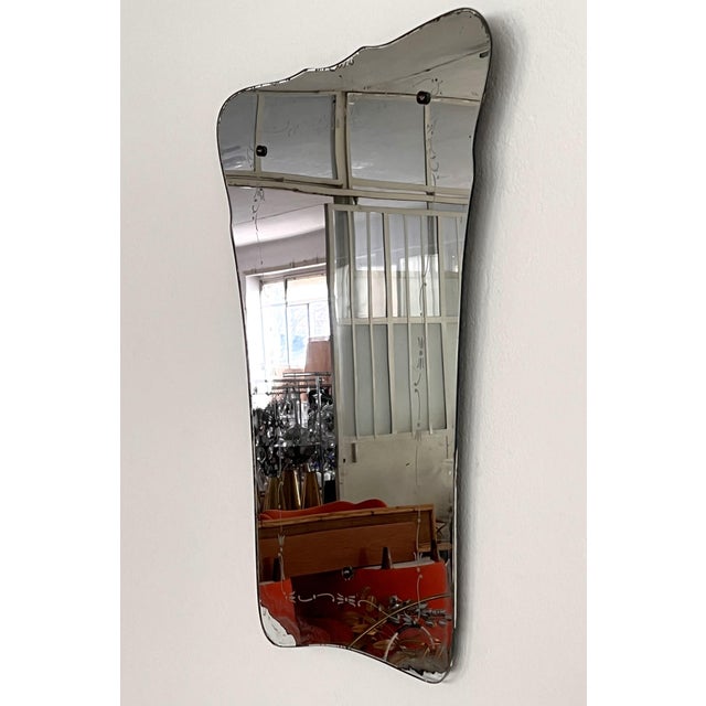 Mid-Century Modern Vintage Italian Wall Mirror with Decorations, 1950s For Sale - Image 3 of 17