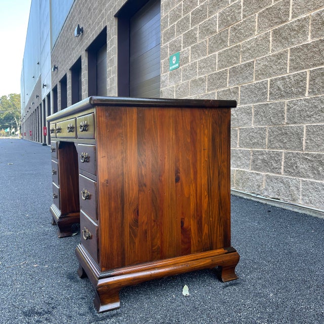 Vintage Ethan Allen Old Tavern Antiqued Pine Chippendale Double