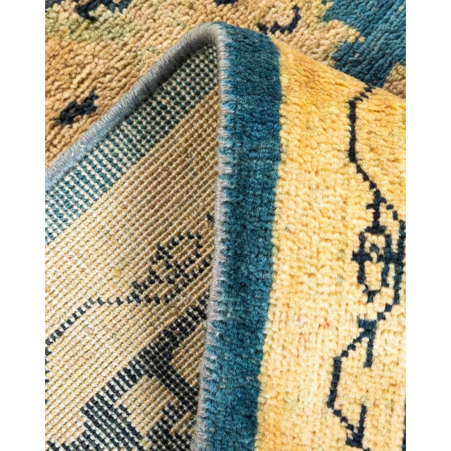 Eclectic Hand-Knotted Area Rug - Light Blue, 5' 0" x 7' 10" For Sale In New York - Image 6 of 8