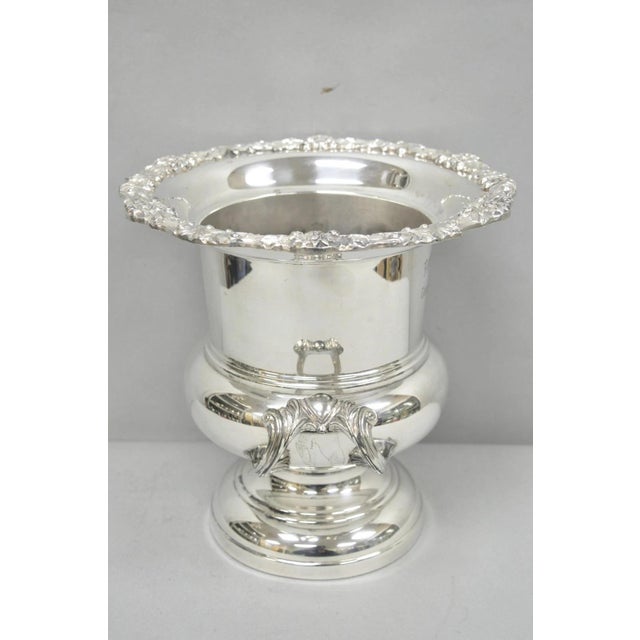Vintage Fb Rogers Silver Plated Trophy Cup Champagne Chiller Ice Bucket Engraved For Sale - Image 12 of 18