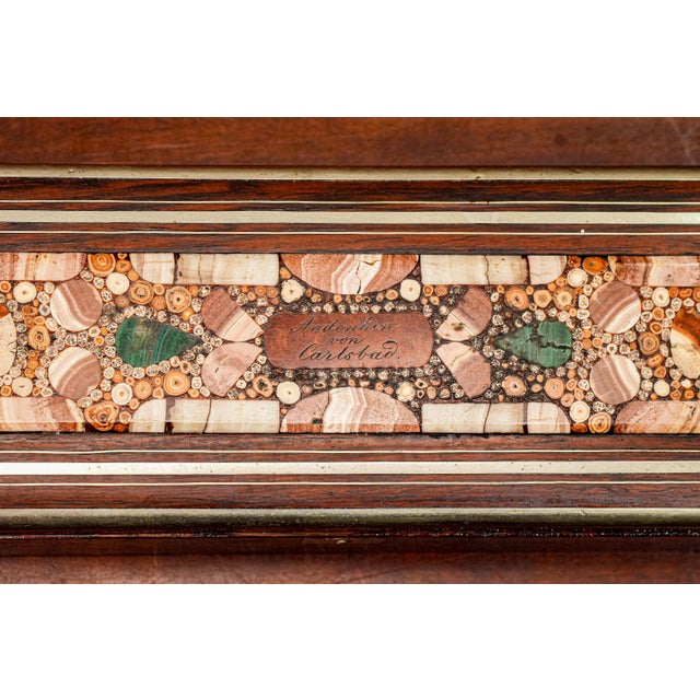 Magnificent Antique Grand Tour Inlaid Specimen Stone Pietra Dura Box Home Decor For Sale - Image 4 of 14