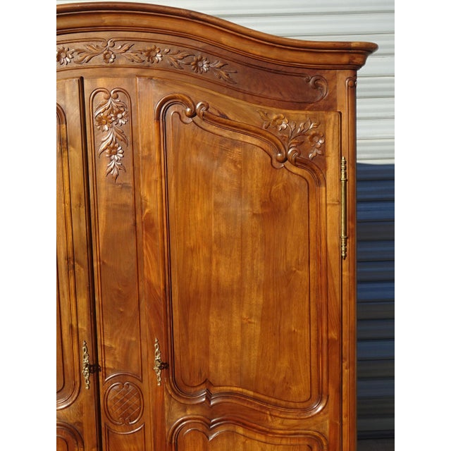 Louis XV Walnut Wardrobe, 1970s For Sale - Image 13 of 18