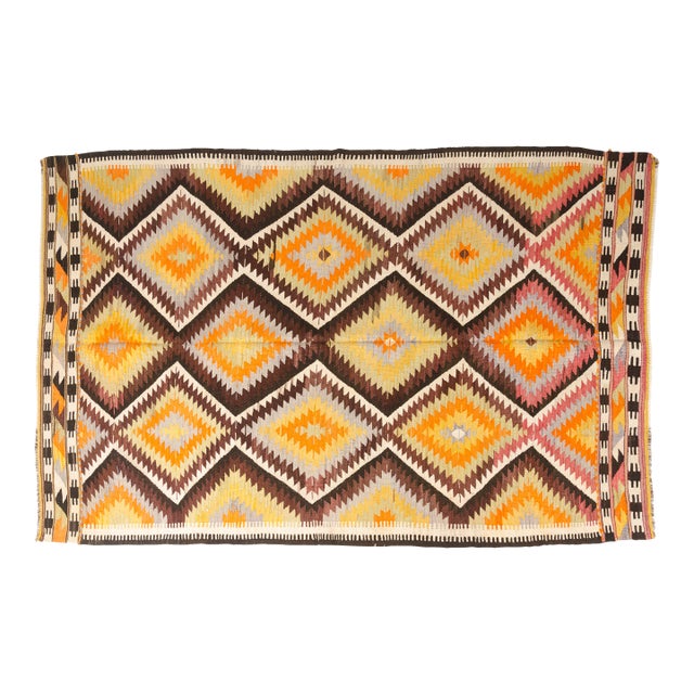 Vintage Handwoven Kilim Rug For Sale