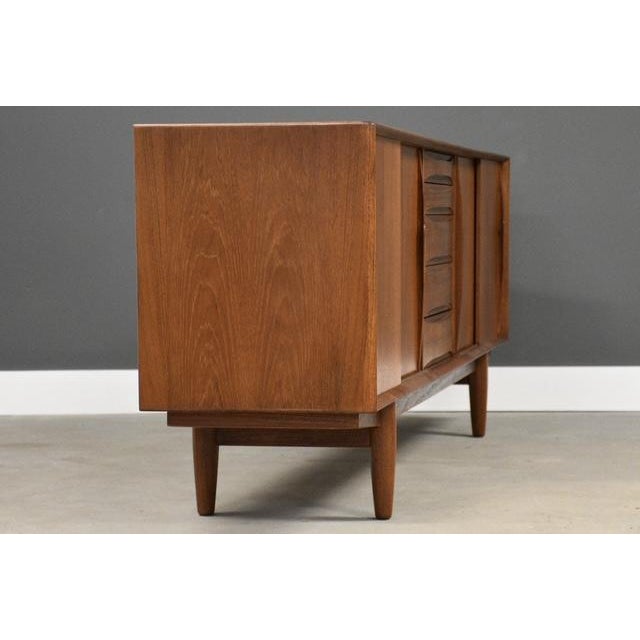 Skovby Møbelfabrik A/S 1960s Refinished Arne Vodder for Skovby 86” Teak Credenza For Sale - Image 4 of 13