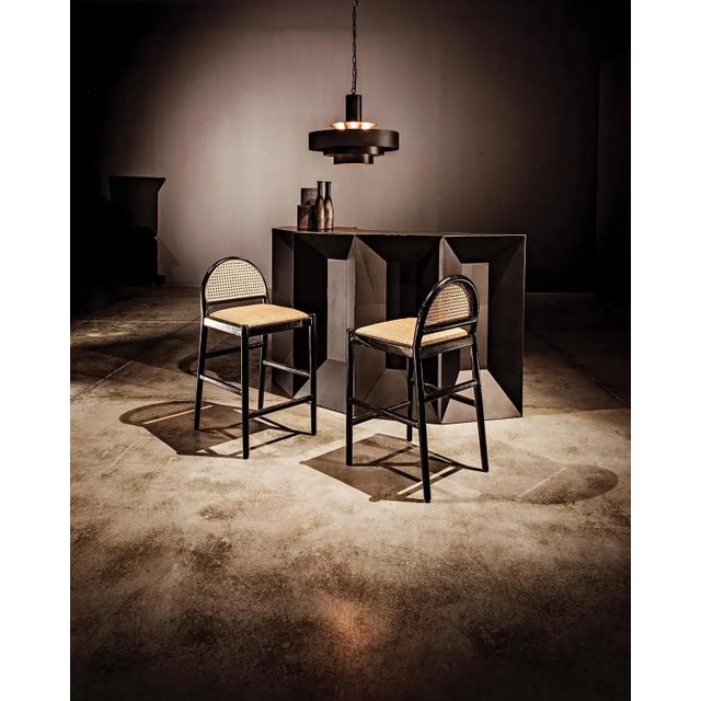 Black NOIR Parlor Pendant, Black Iron For Sale - Image 8 of 8