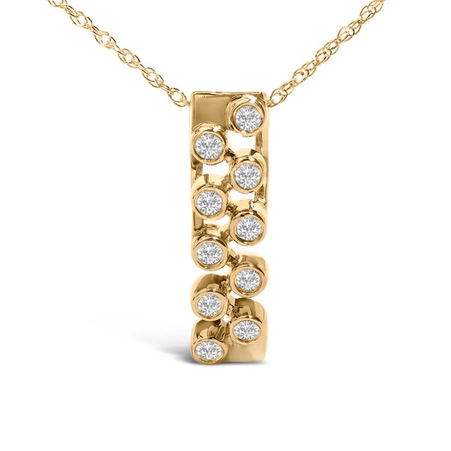 Imagine a ribbon of golden sunlight captured in a pendant, its glow radiating with the twinkling dance of natural...