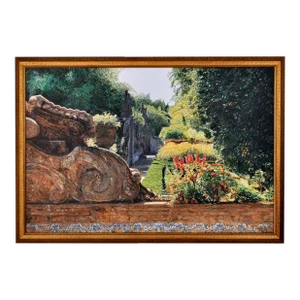 Tom Fawkes "Jardim Bischainhos" Landscape Painting by Pacific Nothwest Artist Tom Fawkes 2007