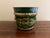 French Neoclassical Tole Green & Gold Cachepot Planter Vase With Lion Heads For Sale In South Bend - Image 6 of 8