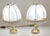 Vintage Brass Table Lamps with Cream Fabric Shades, 1980s, Set of 2 For Sale - Image 3 of 7