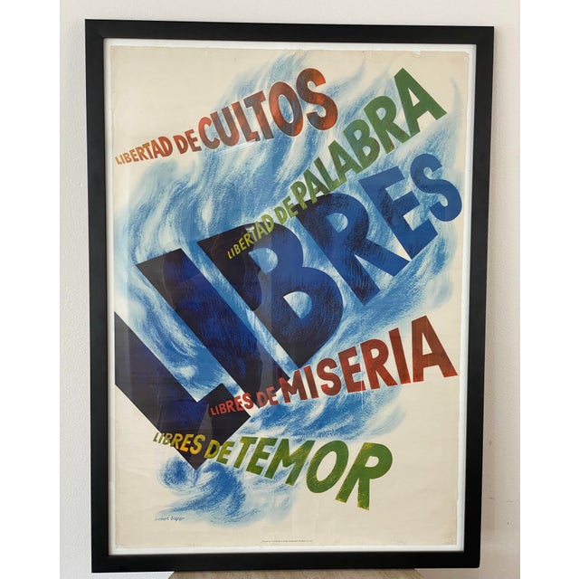 Herbert Bayer Original 1942 American Propaganda Poster Libertad De Cultos For Sale - Image 11 of 11