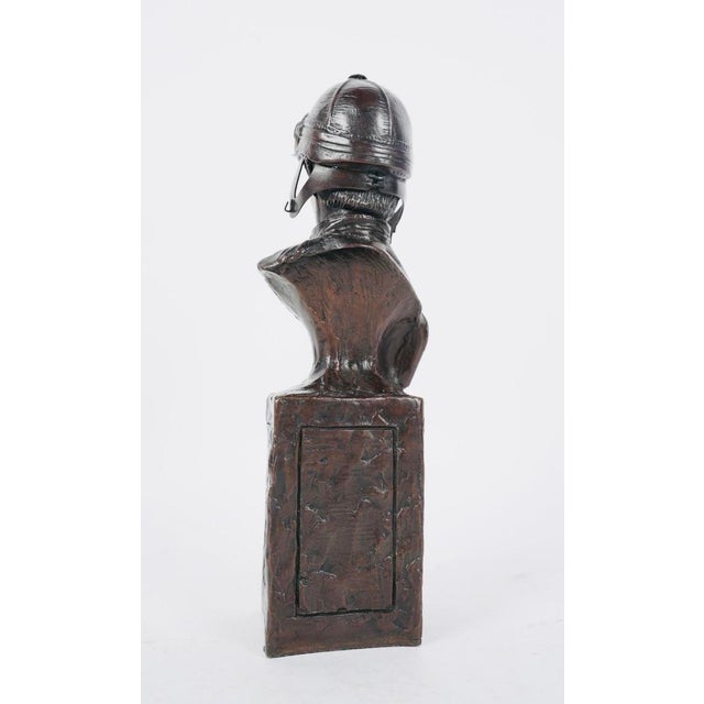 Metal Mid 20th Century Marcel Jovine (1921-2003), Bust of a Jockey Original Bronze,, Signed and Dated in Casting For Sale - Image 7 of 8