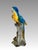 Large Mid Century Italian Royal Blue and Yellow Ceramic Hand Painted Majolica Macaw (Parrot) For Sale In Tampa - Image 6 of 12