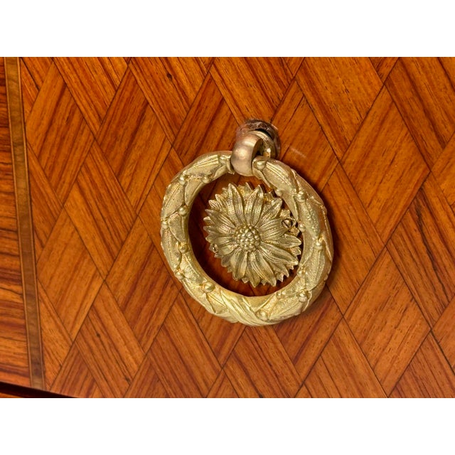 Louis XV Style, Block Front French Commode, Kingwood, Bronze, 19th Century For Sale - Image 10 of 12