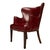Mid-Century Modern 1950s Burgundy Red Vinyl Wingback Studded Library Club Chair For Sale - Image 3 of 13