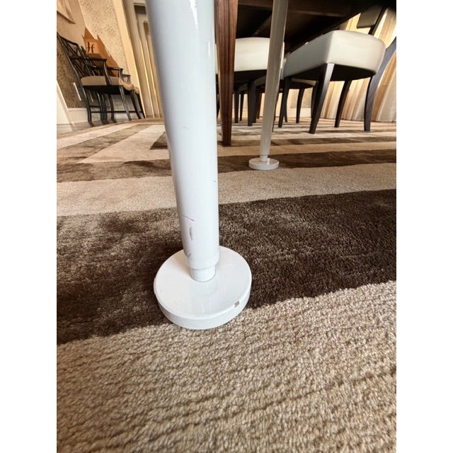 Contemporary Brueton Undulatus Bench Custom White Leg For Sale - Image 3 of 12