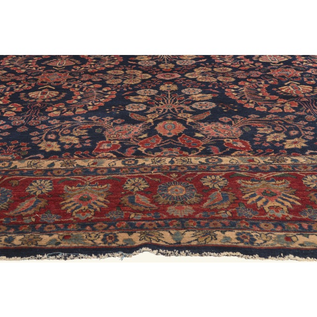 Antique Persian Sarouk Rug, 11'11 X 16'09 For Sale - Image 4 of 10