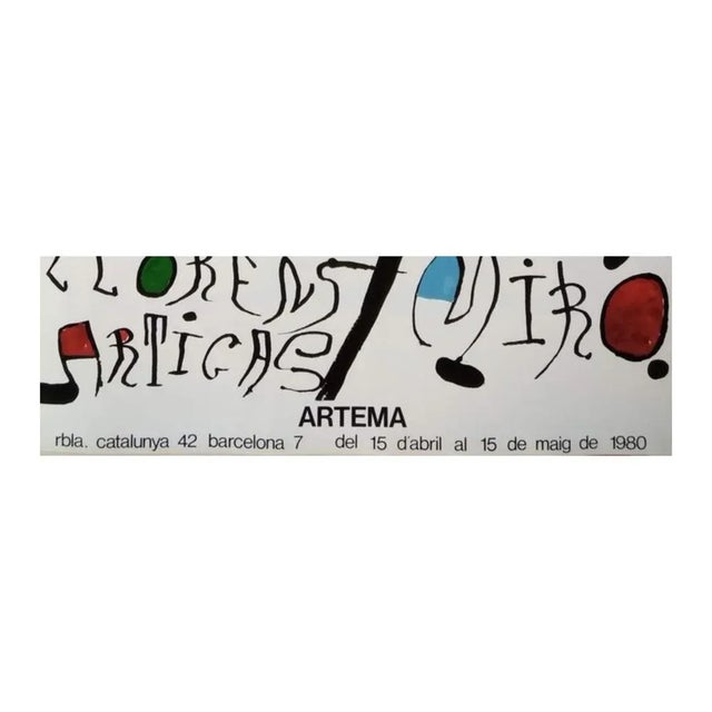 Mid-Century Modern Joan Miro, Sert, Miró, Foix, Llorens Artigas, 1980, Lithograph, Framed For Sale - Image 3 of 7