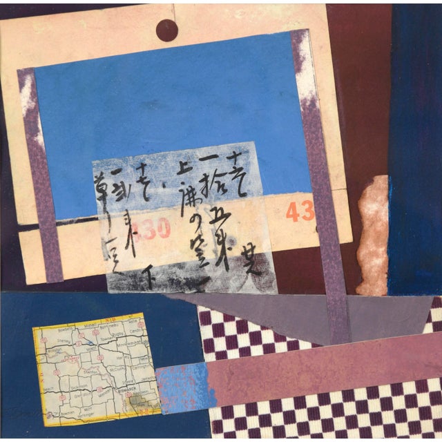 Route 10 - Abstract Collage Abstract mixed media collage which pulls on motifs from color-field painting, cubism, and...