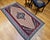 Vintage Persian Senneh Kilim Area Rug, Handwoven Wool, Floral Pattern, Ivory & Blue, 3x6 For Sale - Image 14 of 15