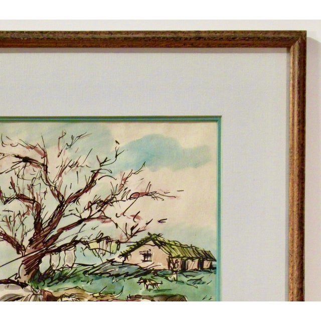 Paint Enrique Castells Capurro Guiding The Herd 1967 Painting For Sale - Image 7 of 7