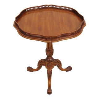 John Widdicomb Georgian Satinwood Gallery Top Lamp Table For Sale